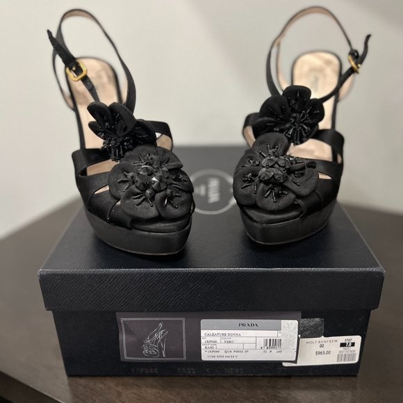 Prada Calzature Donna Heels Raso 1 - Picture 2 of 11